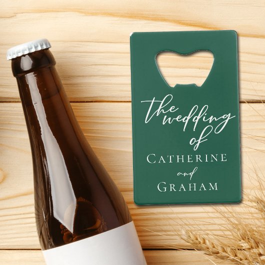 Mariage personnalisé Emerald Green White
