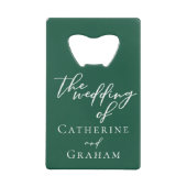Mariage personnalisé Emerald Green White (Devant)