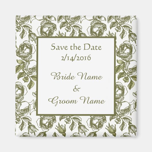 Mariage personnalisé Enregistrer la date Aimant Ro (Devant)