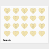 MARIAGE PERSONNALISÉ ENVELOPE STICKERS CARDIAQUES (Feuille)