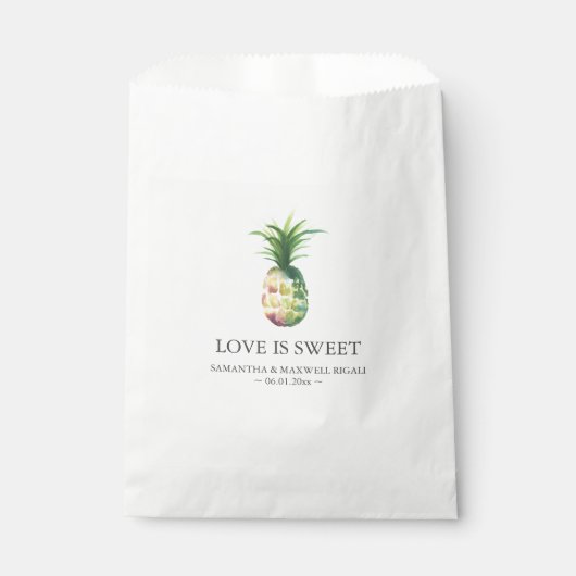 Mariage personnalisé Faveurs Sacs Ananas (Devant)