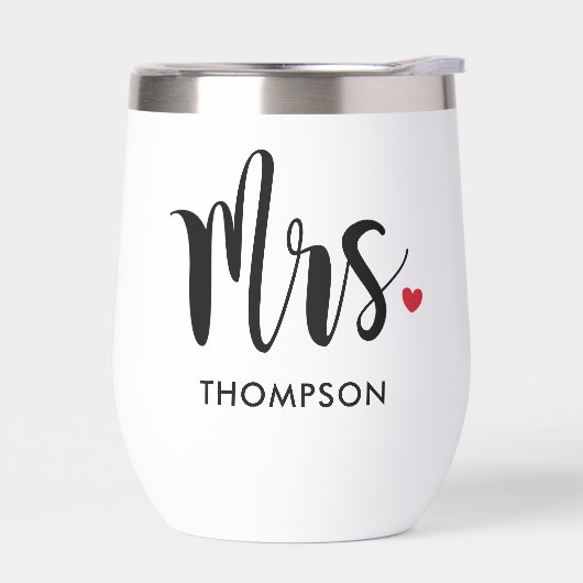 Mariage personnalisé Mme Modern Black Script (Gauche)