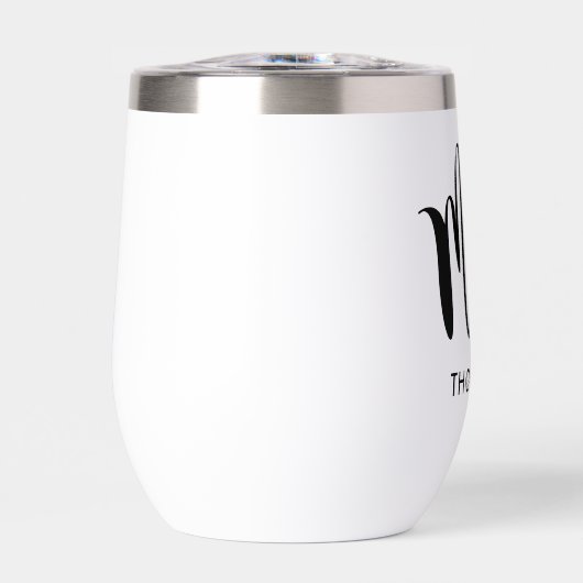 Mariage personnalisé Mme Modern Black Script (Avant)