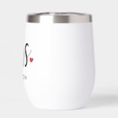 Mariage personnalisé Mme Modern Black Script (Arrière)