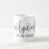 Mariage personnalisé monochromatique Date Mug (Centre)