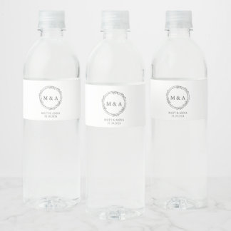 Mariage personnalisé Monogram Étiquettes de boutei