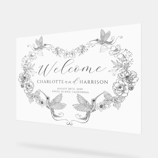 Mariage personnalisé Monogram Floral (Angle)