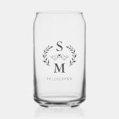 Mariage personnalisé Monogramme moderne Cimier de  (Recto)