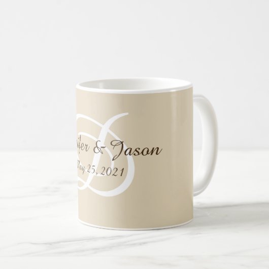 Mariage personnalisé Mug (Devant droit)
