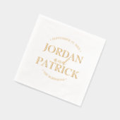 Mariage personnalisé Napkins Couples Nom et date (Gauche)