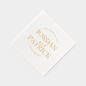 Mariage personnalisé Napkins Couples Nom et date (Droite)