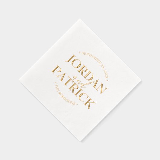 Mariage personnalisé Napkins Couples Nom et date (Droite)