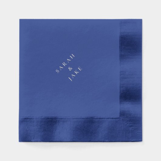 Mariage personnalisé Nom couple Marine Argent (Recto)