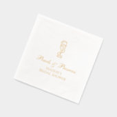 Mariage personnalisé Perles & Prosecco Or (Gauche)