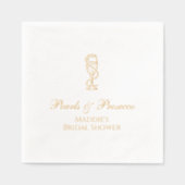 Mariage personnalisé Perles & Prosecco Or (Recto)