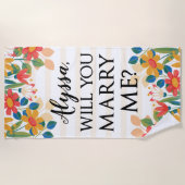 Mariage personnalisé Proposition Plage Serviette (Devant)
