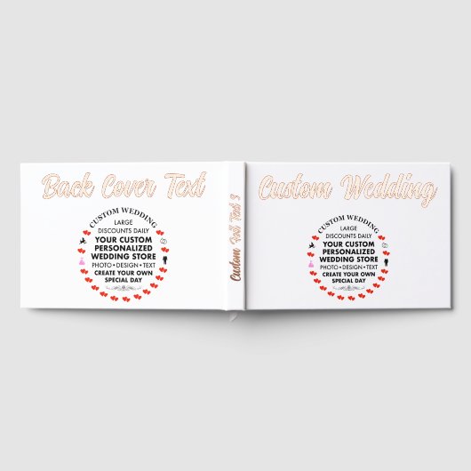 Mariage personnalisé Real Foil Livre d'invité - OR (Complet)