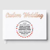 Mariage personnalisé Real Foil Livre d'invité - OR (Recto)