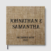 Mariage personnalisé rustique burlap motif nature (Recto)