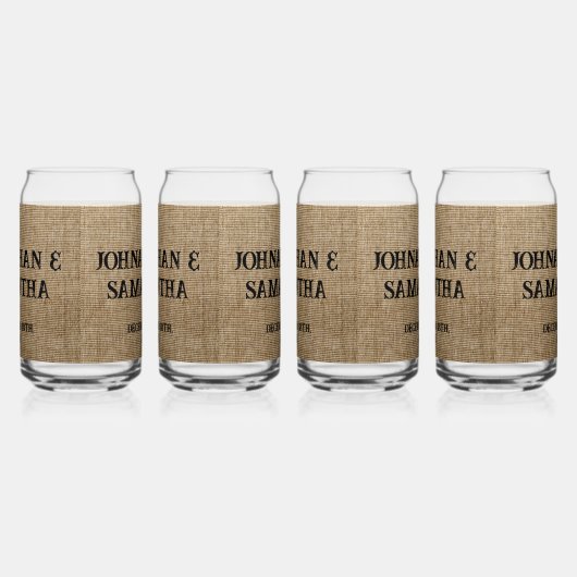 Mariage personnalisé rustique burlap motif nature (Droite)