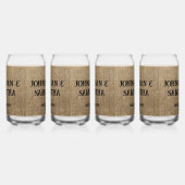 Mariage personnalisé rustique burlap motif nature (Gauche)