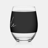 mariage personnalisé vin verre sans tige (Gauche)