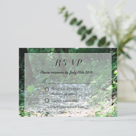 Mariage Pétale Forêt Classique RSVP (Debout devant)