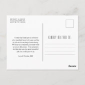 Mariage Philadelphie | Merci de venir ! Carte post (Dos)