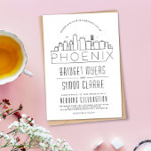 Mariage Phoenix | Invitation Skyline stylisée
