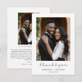 Mariage photo afro-américain Merci (Devant / Derrière)