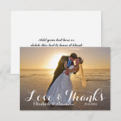 Mariage Photo amour Merci (Devant / Derrière)
