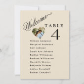 Mariage Photo Beige Plan de siège Cartes Nom du cl (Devant)