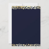 Mariage photo Blue & Gold Confetti Merci (Dos)