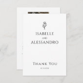 Mariage photo Boho romantique Merci (Devant / Derrière)