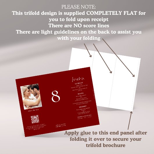 Mariage photo Bourgogne Menu Table Pas Triple