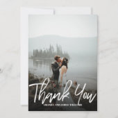 Mariage photo brossé de classe moderne MERCI (Devant)