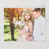 MARIAGE photo BUDGET Eucalyptus Carte de remerciem (Dos)