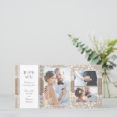 Mariage photo Burlap et dentelle Merci (Debout devant)