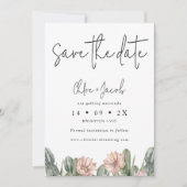 Mariage photo Cactus moderne Enregistrer la carte  (Devant)