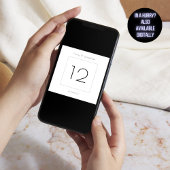 Mariage photo Carré moderne Carte Numéro de table