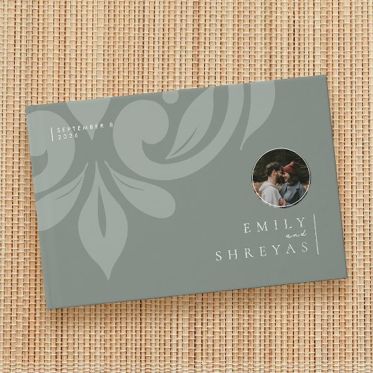 Mariage photo classique Earthy Damask Sage Olive