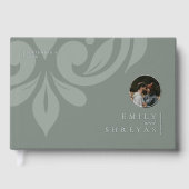 Mariage photo classique Earthy Damask Sage Olive (Recto)