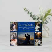 Mariage photo Collage Carte de remerciements (Debout devant)