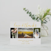 Mariage photo Collage Carte de remerciements (Debout devant)