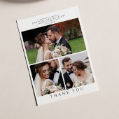 Mariage Photo Collage Carte de remerciements moder