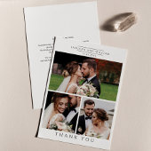 Mariage Photo Collage Carte de remerciements moder