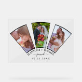 Mariage Photo Collage Forme de ventilateur Nom per (Recto)