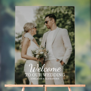 Mariage Photo de Bienvenue Moderne