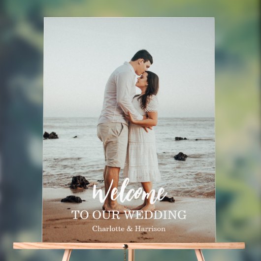 Mariage Photo de Bienvenue Moderne (Neutre)