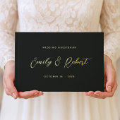 Mariage photo de luxe noir et or